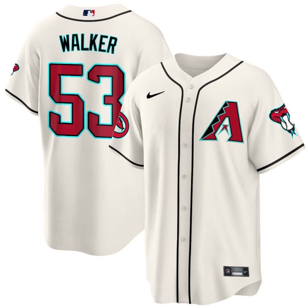 Men Arizona Diamondback #53 Walker Cream 2024 Nike Cool Base MLB Jersey